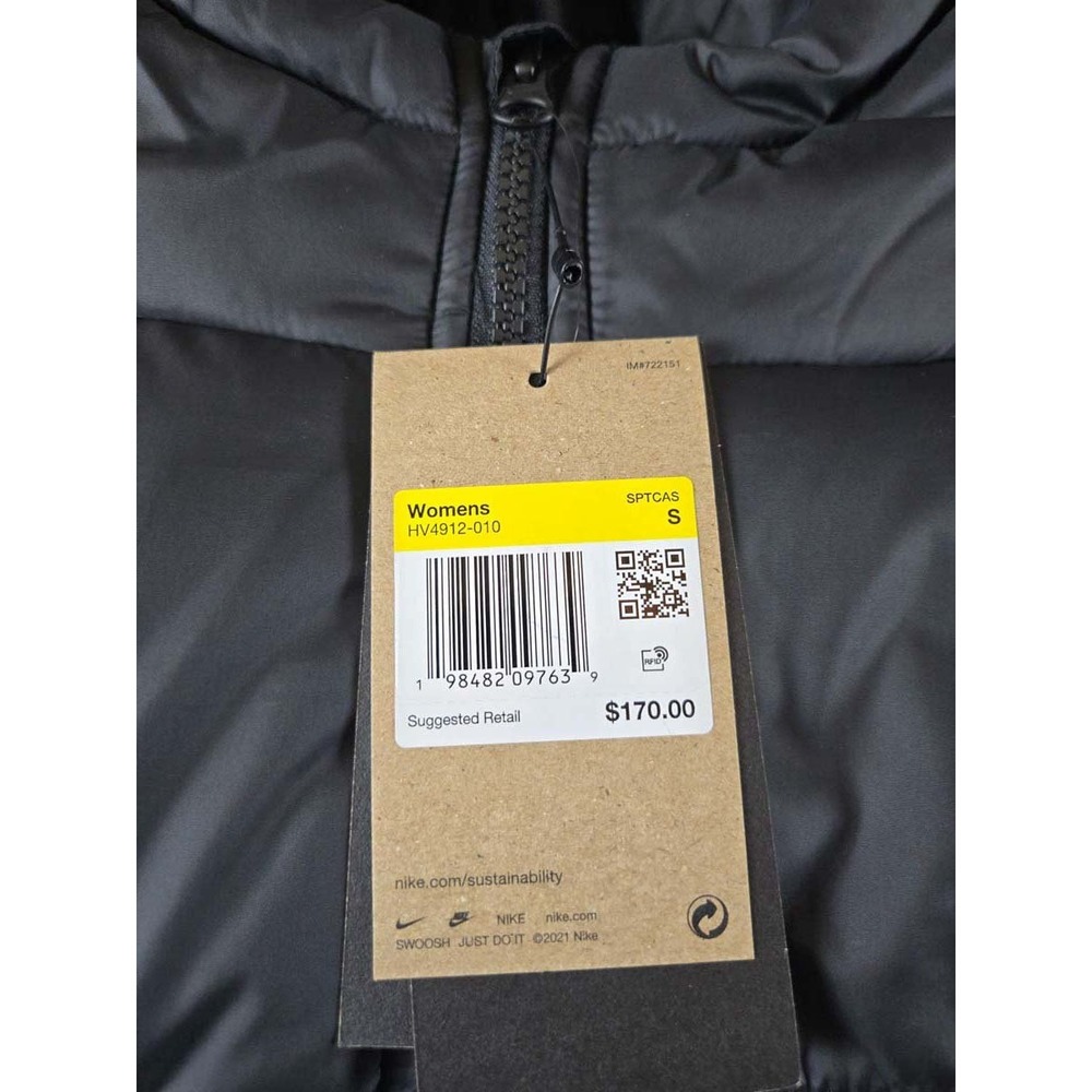 Nike Womens Therma-FIT Repel Hooded Parka Puffer Jacket HV4912-010 Size S NWT - Picture 2 of 7